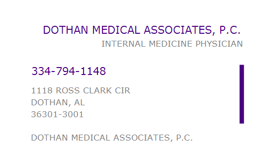 1972693778 Npi Number Dothan Medical Associates P C Dothan Al Npi Registry Medical 1972693778 Npi Number Dothan Medical Associates P C Dothan Al Npi Registry Medical
