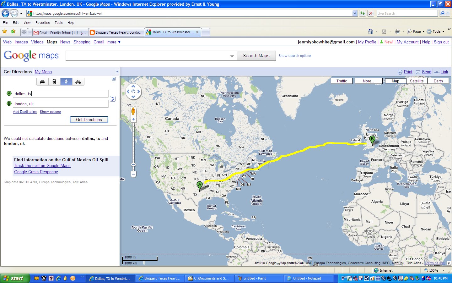 Dallas Tx To London England