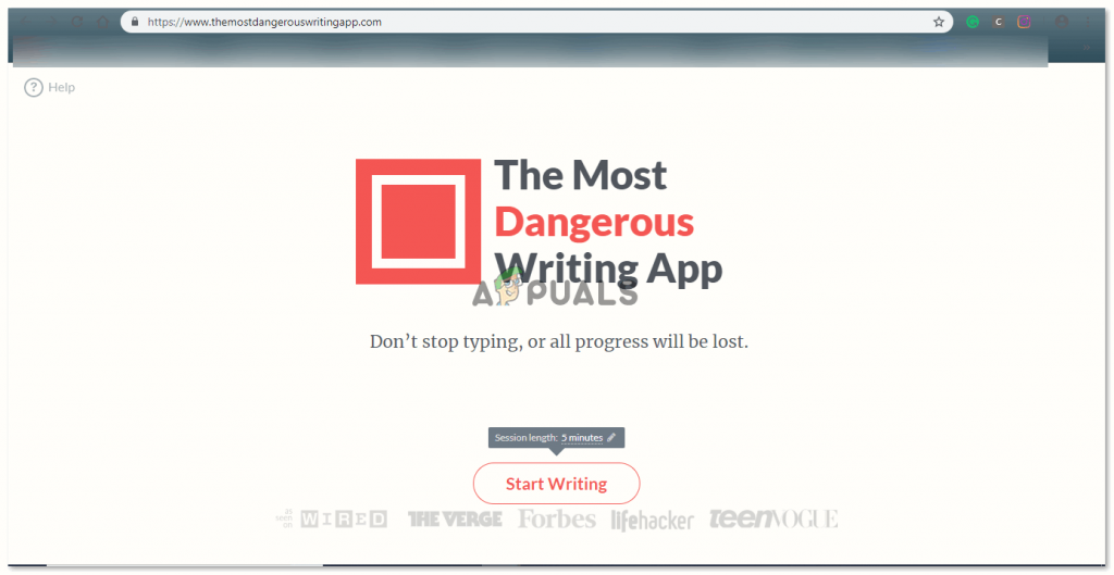 The Most Dangerous Writting App The Most Dangerous Writting App