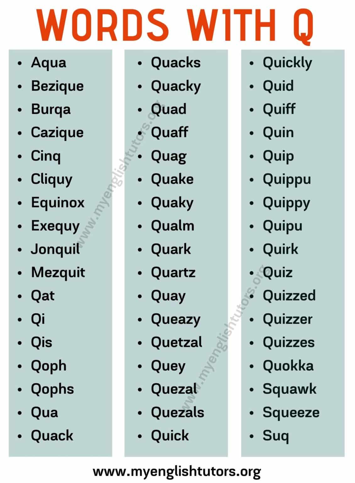 Word With A Q